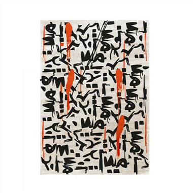 Tapis de créateur noir et blanc